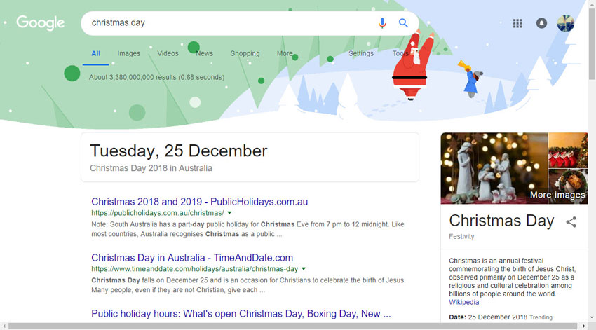 Google Christmas - The Festive Search Engine Facts