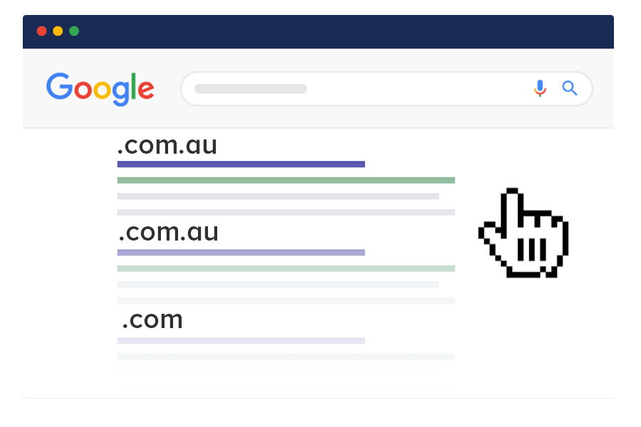 Google favours .au domain names